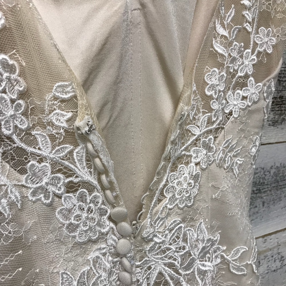 BHLDN Anthropologie Elisha Ivory Lace Wedding Gown - Picture 5 of 8